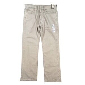 New Levi's Strauss Co 505 Jeans Mens 34x30 Tan Regular Fit Stretch Denim Pants